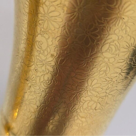 Vintage Pickard 24K Gold Encrusted Vase with Roses and Daises Green Interior 853 - Picture 3 of 9